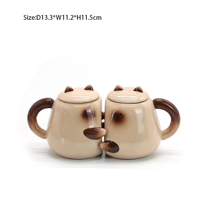 Creative Hugging Ceramic Cup Set Gift Practical Cute Couple Cup Gift Box Personalized Mug
