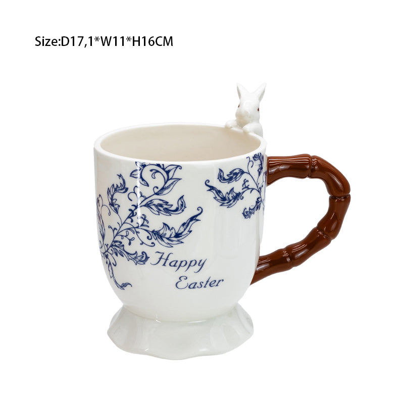 Rabbit Tableware Set Exquisite 3D Rabbit Ceramic Dinner Plate Household Ceramic Dish Set for Kitchen