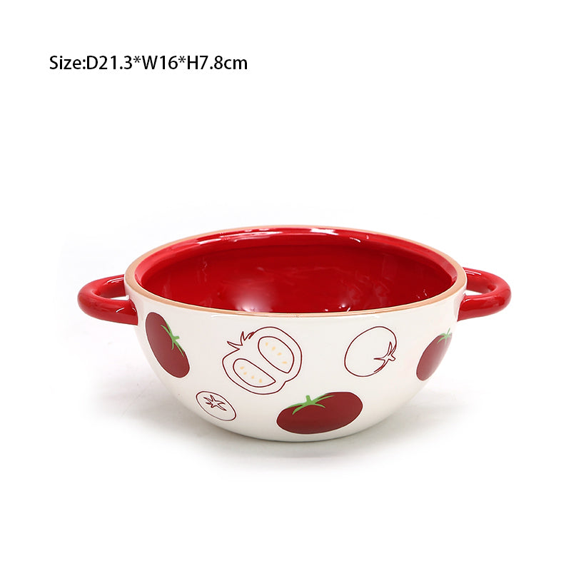 Tomato Pattern Ceramic Kitchen Utensils Ceramic Kitchenware Set Tableware Ceramic Tableware Set Collection Kitchenware Ceramic Speciality