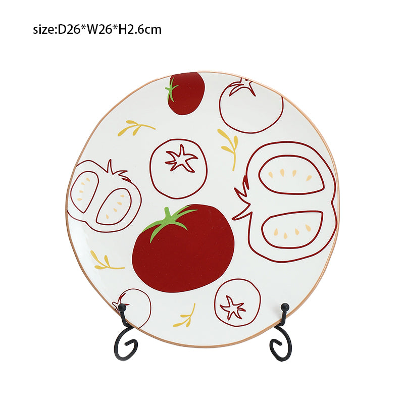 Tomato Pattern Ceramic Kitchen Utensils Ceramic Kitchenware Set Tableware Ceramic Tableware Set Collection Kitchenware Ceramic Speciality