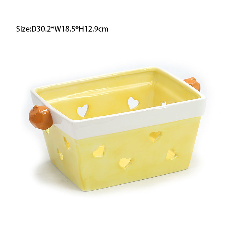 Ceramic fruit basket ceramic mug ceramic kitchenware ceramic fruit basket bowl set porcelain dining table kitchen fruit basket