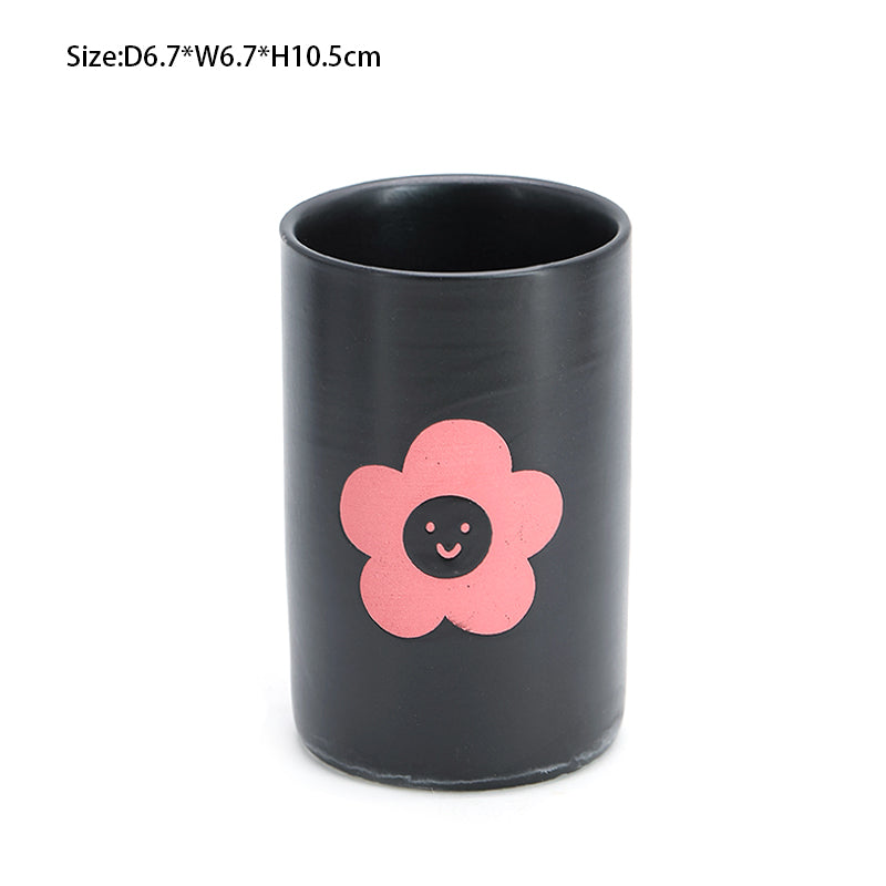 Modern European Style Black White Flower Matte Home Bathroom 4 Piece Set (Total 4 Pieces) Luxury Bathroom Products Hotel Supplies