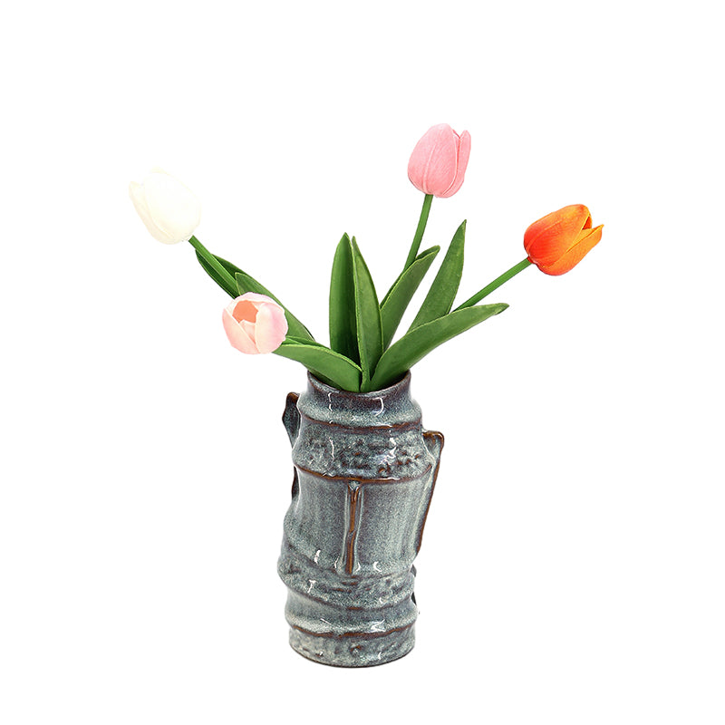 Set of 11 Small  Ceramic Bud Vases for Home Decor | Boho Vases for Dry Flowers + House Plants | Wedding, Home, Centerpiece, Modern, Minimalist