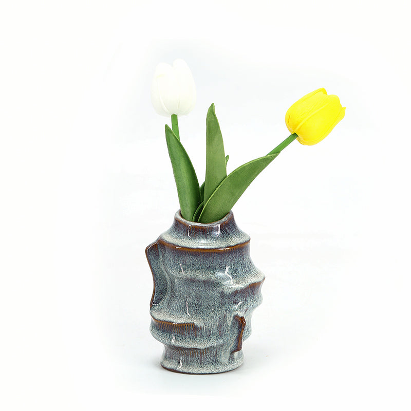 Set of 11 Small  Ceramic Bud Vases for Home Decor | Boho Vases for Dry Flowers + House Plants | Wedding, Home, Centerpiece, Modern, Minimalist