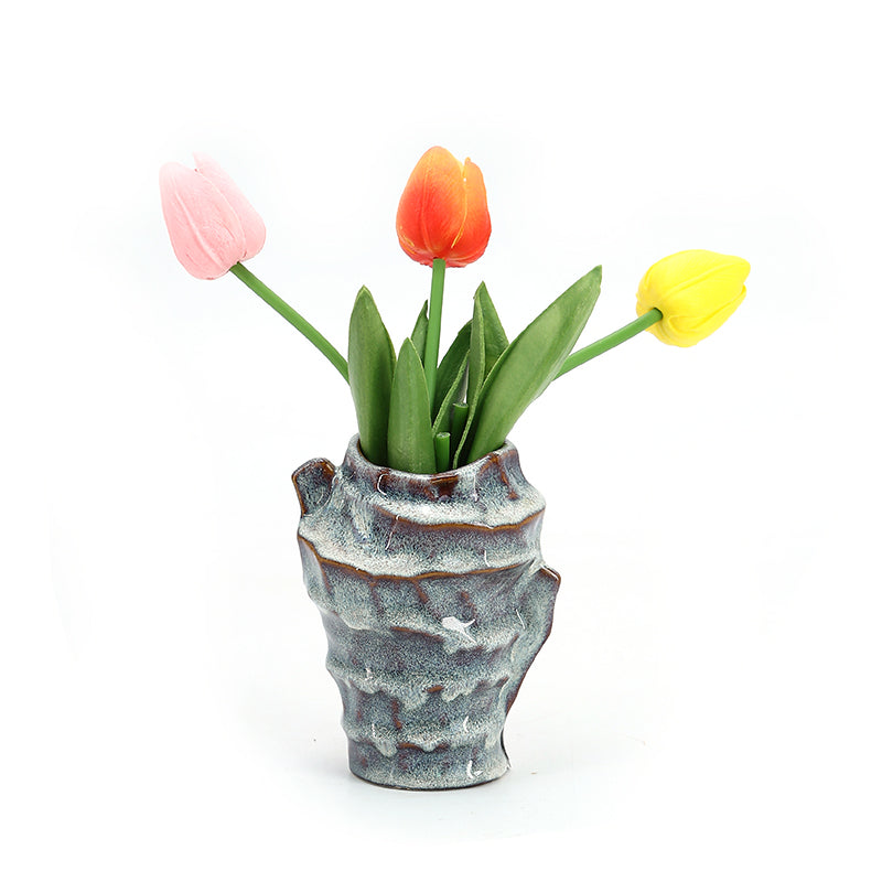 Set of 11 Small  Ceramic Bud Vases for Home Decor | Boho Vases for Dry Flowers + House Plants | Wedding, Home, Centerpiece, Modern, Minimalist