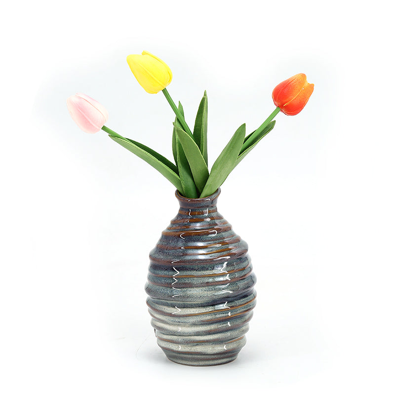 Set of 11 Small  Ceramic Bud Vases for Home Decor | Boho Vases for Dry Flowers + House Plants | Wedding, Home, Centerpiece, Modern, Minimalist