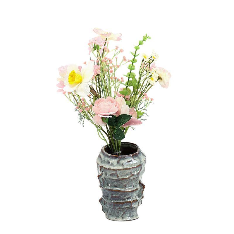 Set of 11 Small  Ceramic Bud Vases for Home Decor | Boho Vases for Dry Flowers + House Plants | Wedding, Home, Centerpiece, Modern, Minimalist