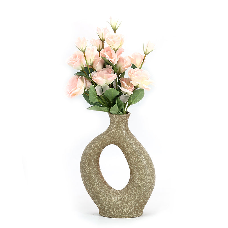 Home Decoration  Scandinavian Modern Rustic Contemporary Decor Wholesale Ceramic Vase Flowers Ceramic Vase with Artificial Plants