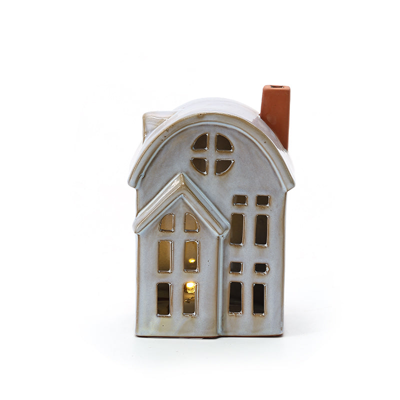Customised Christmas  Decorations  Christmas table  Decor  Decorations Small LED Lights Ceramic Christmas Ornaments  Village House