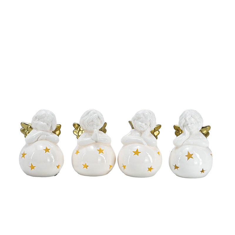 Xmas Gifts Table Top Decor Handmade Ceramic Home Decoration Christmas Angelceramic angel figurines angel ceramic Christmas home decor Angel