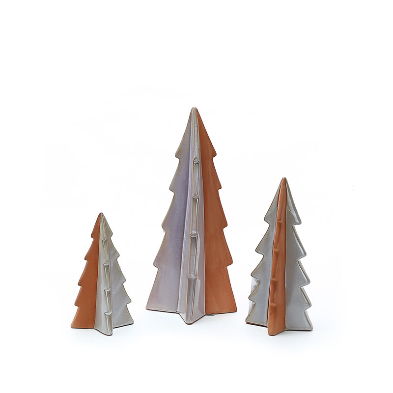 Ceramic lamp crafts Christmas tree LED small lights